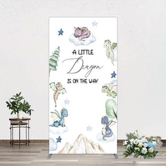 Aperturee - Aperturee Dragon On The Way Baby Shower Rectangle Backdrop