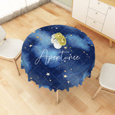 Aperturee - Aperturee Dreamy Night Sky Giant Moon Starry Rectangle Tablecloth