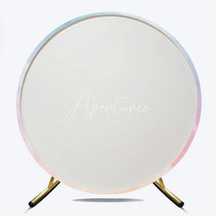 Aperturee - Aperturee Dreamy Pastel Gradient Sky Round Backdrop with Ethereal Clouds Blue Pink and Orange Hues for Photo Shoots