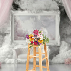 Aperturee - Aperturee Dreamy Romantic Pink Royal Wedding Photo Backdrop