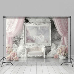 Aperturee - Aperturee Dreamy Romantic Pink Royal Wedding Photo Backdrop