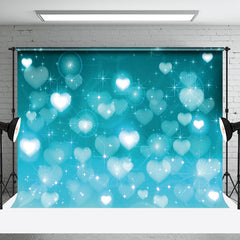 Aperturee - Aperturee Dreamy Soft Blue Heart Sweet Lovely Holiday Backdrop