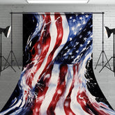 Aperturee - Aperturee Dripping American Flag Independence Day Sweep Backdrop