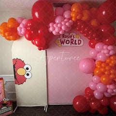 Aperturee - Aperturee Dusty Rose Girls World Birthday Arch Backdrop