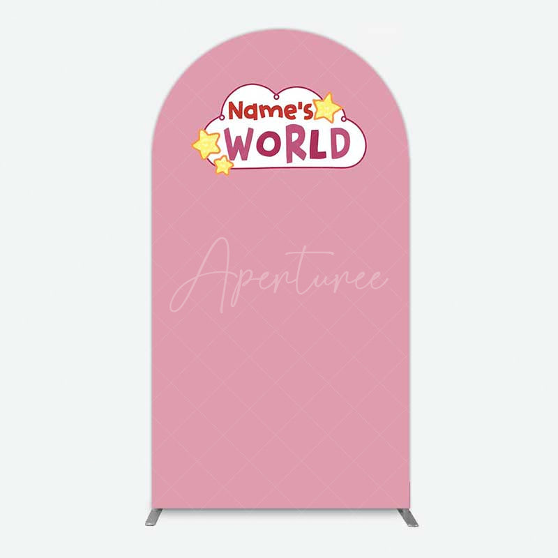 Aperturee Aperturee Dusty Rose Girls World Birthday Arch Backdrop