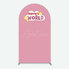 Aperturee Aperturee Dusty Rose Girls World Birthday Arch Backdrop