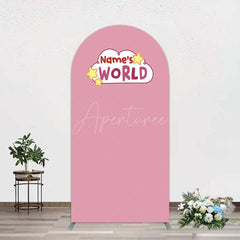 Aperturee Aperturee Dusty Rose Girls World Birthday Arch Backdrop