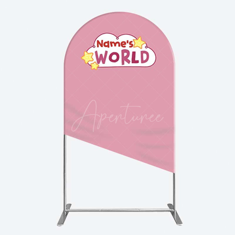 Aperturee Aperturee Dusty Rose Girls World Birthday Arch Backdrop