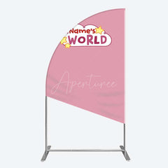 Aperturee Aperturee Dusty Rose Girls World Birthday Half Moon Arch Backdrop