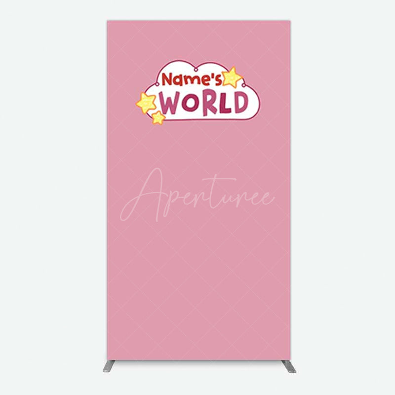 Aperturee Aperturee Dusty Rose Girls World Birthday Rectangle Backdrop