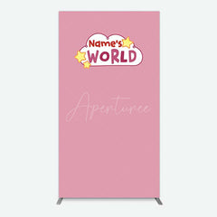 Aperturee Aperturee Dusty Rose Girls World Birthday Rectangle Backdrop
