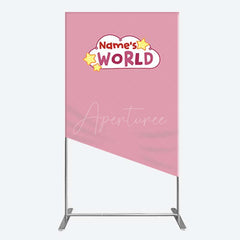 Aperturee Aperturee Dusty Rose Girls World Birthday Rectangle Backdrop