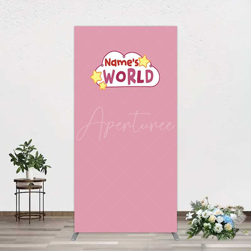 Aperturee Aperturee Dusty Rose Girls World Birthday Rectangle Backdrop