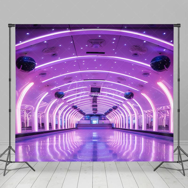 Aperturee - Aperturee Dynamic Purple Lighted Dance Hall Photo Backdrop