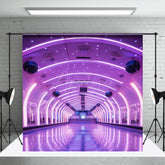Aperturee - Aperturee Dynamic Purple Lighted Dance Hall Photo Backdrop
