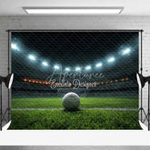 Aperturee - Aperturee Dynamic Soccer Stadium Night Game Backdrop Bright Field Lights Sports Photography Birthday Party Decor