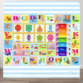 Aperturee - Aperturee Educational Colorful Alphabet Pillow Case Backdrop