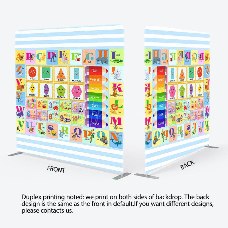 Aperturee - Aperturee Educational Colorful Alphabet Pillow Case Backdrop