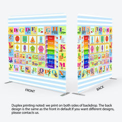 Aperturee - Aperturee Educational Colorful Alphabet Pillow Case Backdrop