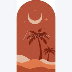 Aperturee - Aperturee Eid Mubarak Crescent Moon Arch Backdrop Islamic Star and Lantern Holiday Ramadan Eid al-Fitr Festival Photo Booth