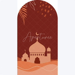 Aperturee - Aperturee Eid Mubarak Crescent Moon Arch Backdrop Islamic Star and Lantern Holiday Ramadan Eid al-Fitr Festival Photo Booth