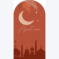 Aperturee - Aperturee Eid Mubarak Crescent Moon Arch Backdrop Islamic Star and Lantern Holiday Ramadan Eid al-Fitr Festival Photo Booth