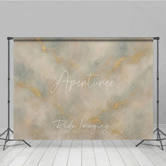 Aperturee - Aperturee Elegant Abstract Gold Textured Photography Backdrop Light Blue and Beige Artistic Studio Prop