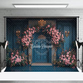 Aperturee - Aperturee Elegant And Floral Arch Door Sweet Wedding Backdrop