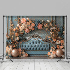 Aperturee - Aperturee Elegant And Floral Sweet Headboard Wedding Backdrop