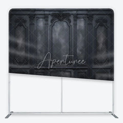 Aperturee - Aperturee Elegant Black Baroque Wall Square Double-Sided Backdrop Gothic Style Party Decor