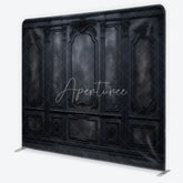 Aperturee - Aperturee Elegant Black Baroque Wall Square Double-Sided Backdrop Gothic Style Party Decor