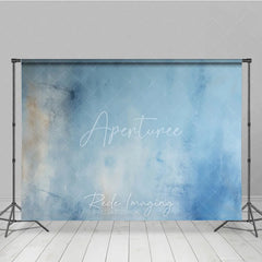 Aperturee - Aperturee Elegant Blue and Brown Abstract Textured Photography Backdrop Artistic Studio Portrait Background for Photoshoot