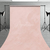 Aperturee - Aperturee Elegant Blush Pink Textured Sweep Backdrop Soft Aesthetic Plaster Wall Photography Background for Portraits