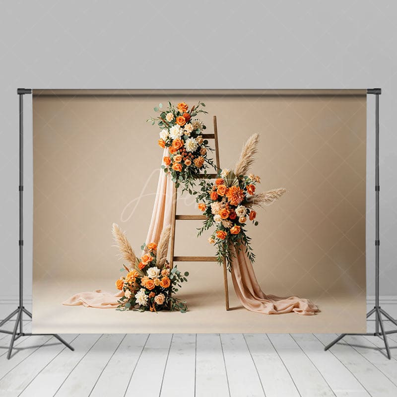 Aperturee - Aperturee Elegant Boho Floral Fresh Sweet Wedding Backdrop