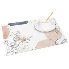 Aperturee - Aperturee Elegant Boho Sweet Color Spring Set of 4 Placemats
