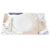 Aperturee - Aperturee Elegant Boho Sweet Color Spring Set of 4 Placemats
