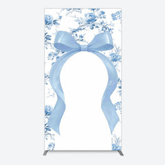 Aperturee - Aperturee Elegant Color Bows Floral Birthday Rectangle Backdrop