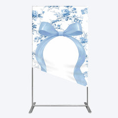 Aperturee - Aperturee Elegant Color Bows Floral Birthday Rectangle Backdrop