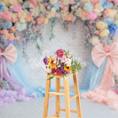 Aperturee - Aperturee Elegant Floral Garland Spring Photography Backdrop