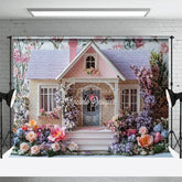 Aperturee - Aperturee Elegant Floral House Spring Photography Backdrop