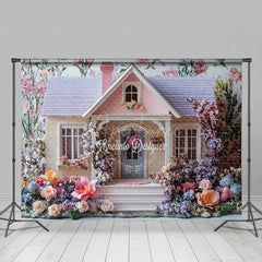 Aperturee - Aperturee Elegant Floral House Spring Photography Backdrop
