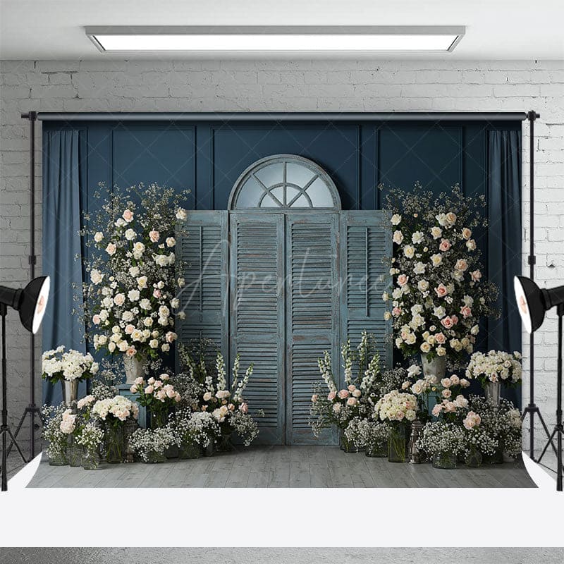 Aperturee - Aperturee Elegant Floral Sweet And Lovely Wedding Backdrop