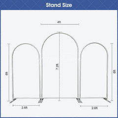 Aperturee - Aperturee Elegant Floral Wedding Arch 3 Piece Frame Set Chiara Backdrop Stand Ceremony Party Decor Kit