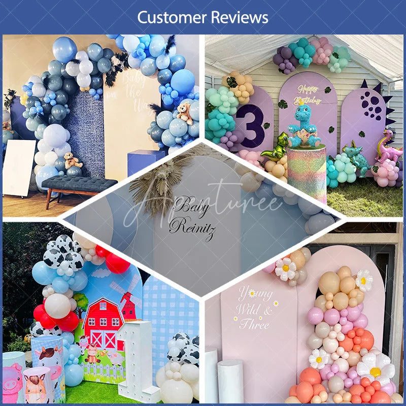 Aperturee - Aperturee Elegant Floral Wedding Arch 3 Piece Frame Set Chiara Backdrop Stand Ceremony Party Decor Kit