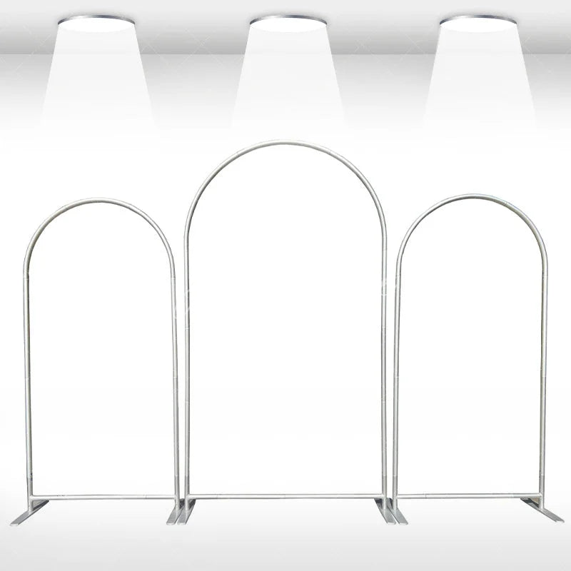 Aperturee - Aperturee Elegant Floral Wedding Arch 3 Piece Frame Set Chiara Backdrop Stand Ceremony Party Decor Kit