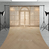 Aperturee - Aperturee Elegant French Doors with Sparkles Sweep Backdrop Winter Palace Ballroom Christmas or Wedding Photo Floor
