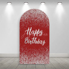 Aperturee - Aperturee Elegant Happy Birthday Arch Backdrop Sparkling Glitter Dust Party Celebration Background