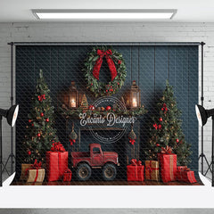 Aperturee - Aperturee Elegant Indoor Decorated Christmas Vibe Backdrop