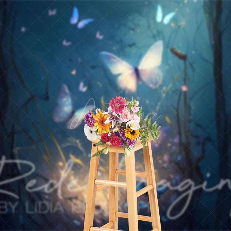 Aperturee - Aperturee Elegant Mystical Butterflies Fine Art Photo Backdrop