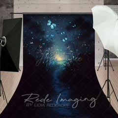 Aperturee - Aperturee Elegant Mystical Butterflies Fine Art Sweep Backdrop